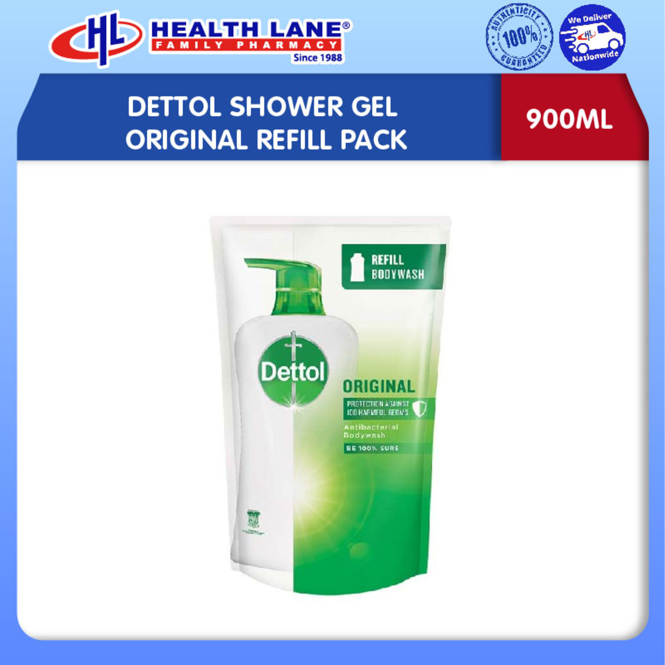 DETTOL SABUN MANDI ORIGINAL REFILL PACK (900ML)
